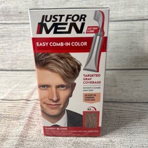 Just For Men Easy Comb-In Color Mens Hair Dye, Sandy Blond, A-10, Pack of 3